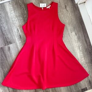 Charlotte Russe Red Fit & Flare Dress - Size L